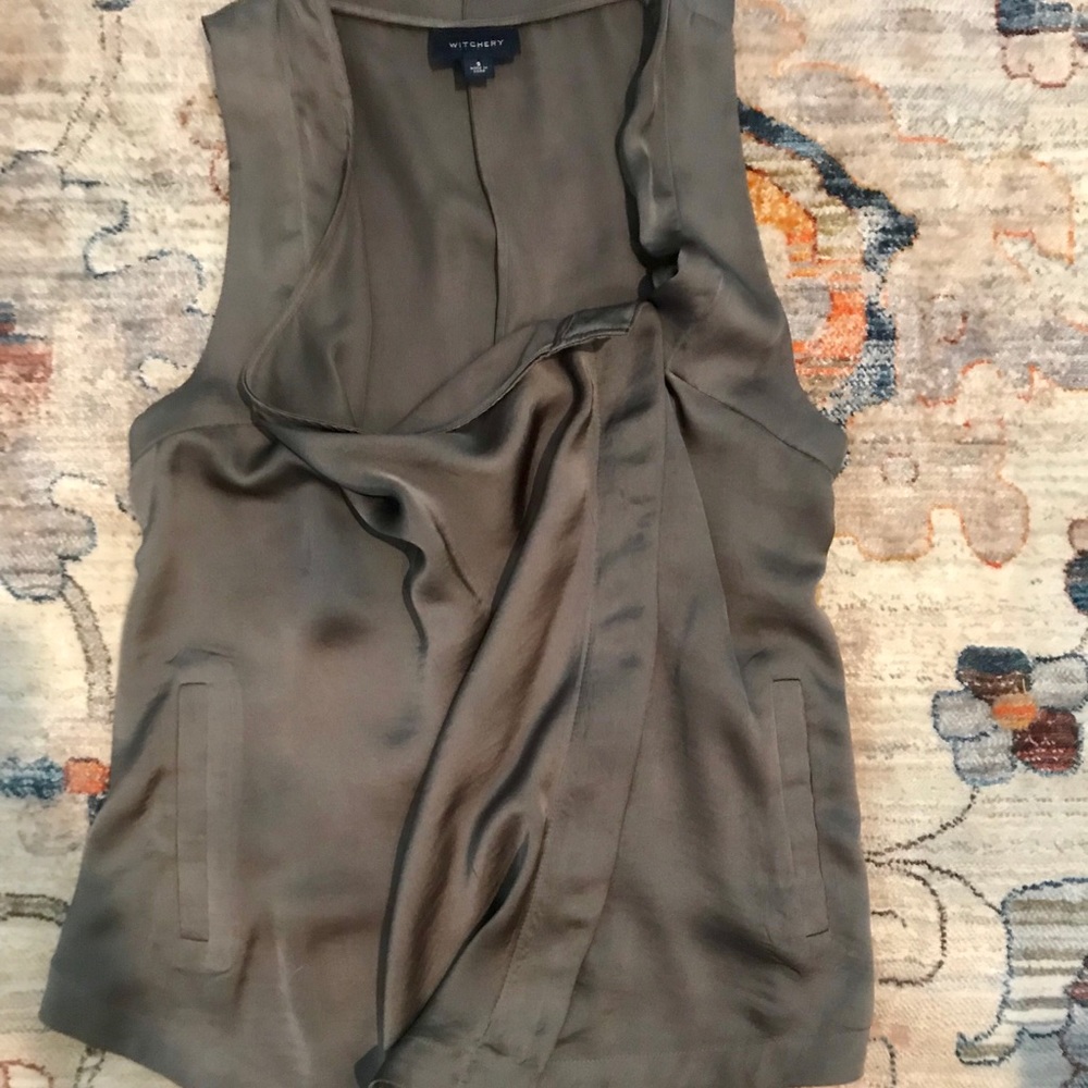 S drape neck tank blouse